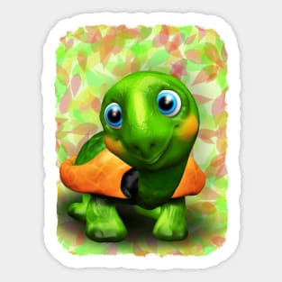 Green Turtle Baby 3D Sticker